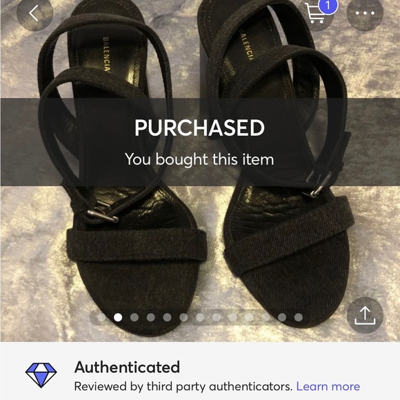 Balenciaga Denim Block Heels - Picture 8 of 9